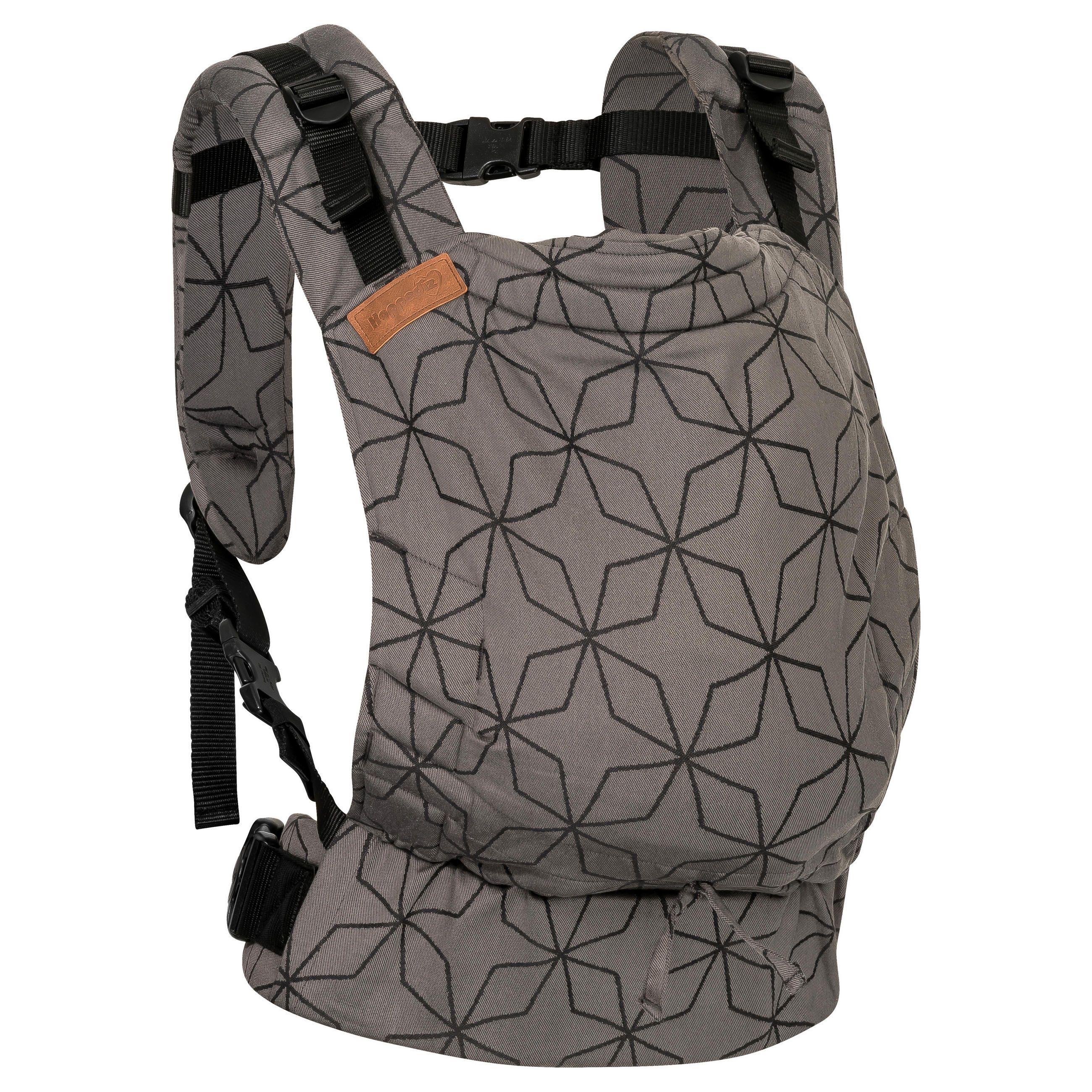 BABYTRAGE Buckle - Anthrazit/Hellgrau, Textil (26.5/7.2/38.5cm) - Hoppediz