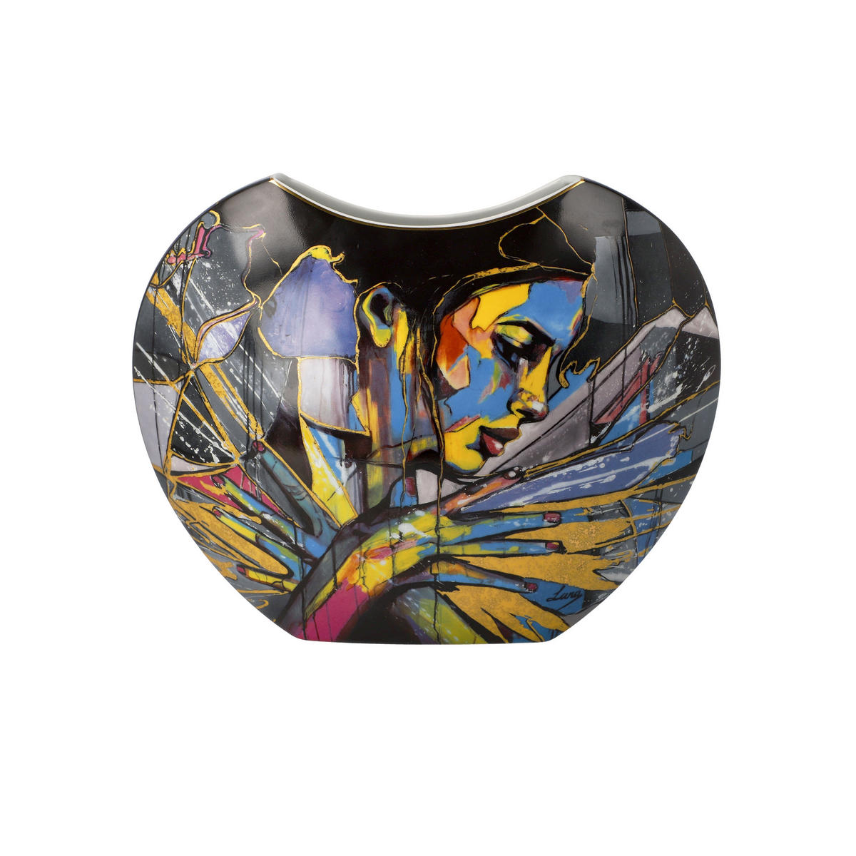 VASE Lana Frey - Fire in the Belly, Porzellan, Bunt, 21 cm - Multicolor, Keramik (21cm) - Goebel