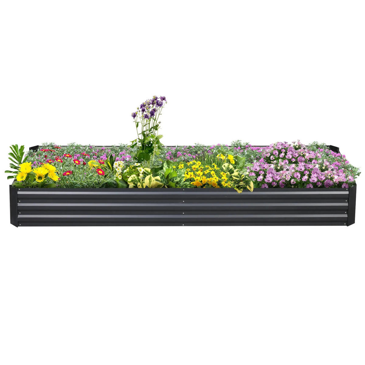 HOCHBEET 95x90x30 cm Stahl grau - Grau, Metall (241/30/90.5cm) - Fortuna Lai