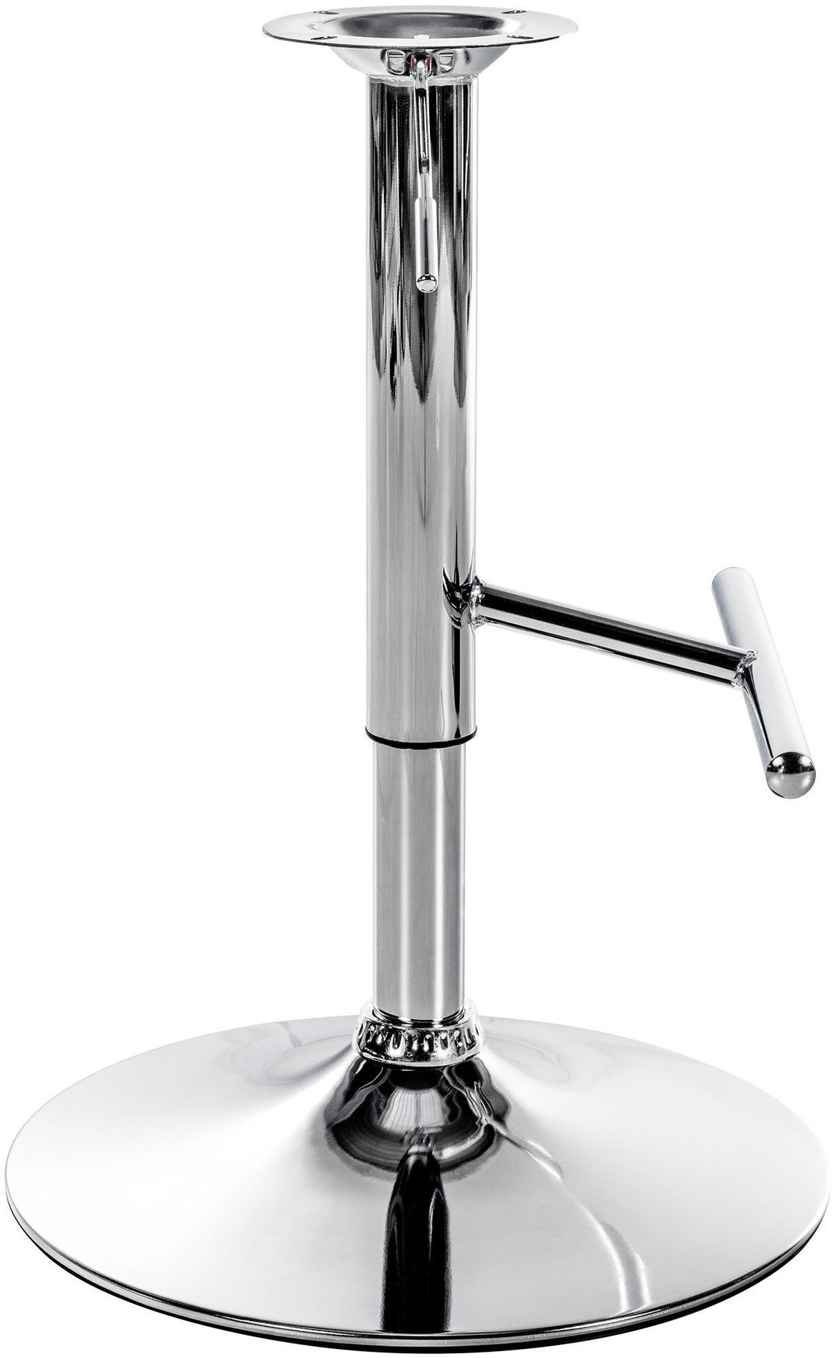ERSATZ T-Gestell Barhocker 56-77x45x45 cm Chrom - Chromfarben, Metall (45/56/45cm) - furnicato