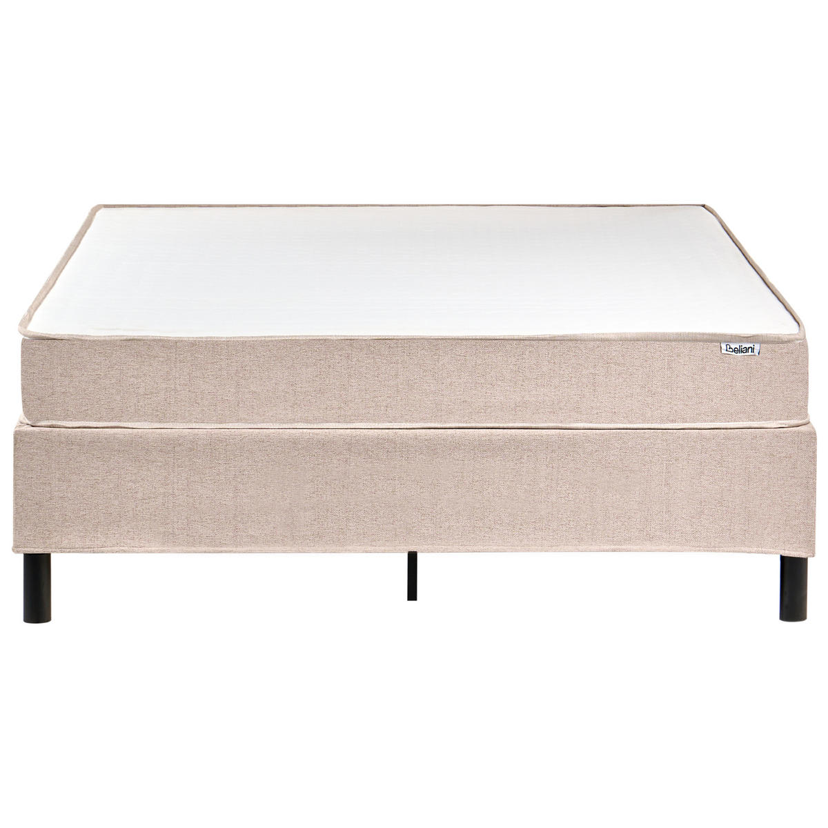 BOXSPRINGBETT ohne Kopfteil 140/200 cm Stoff Beige Countess - Beige, Textil (140/200cm) - Beliani