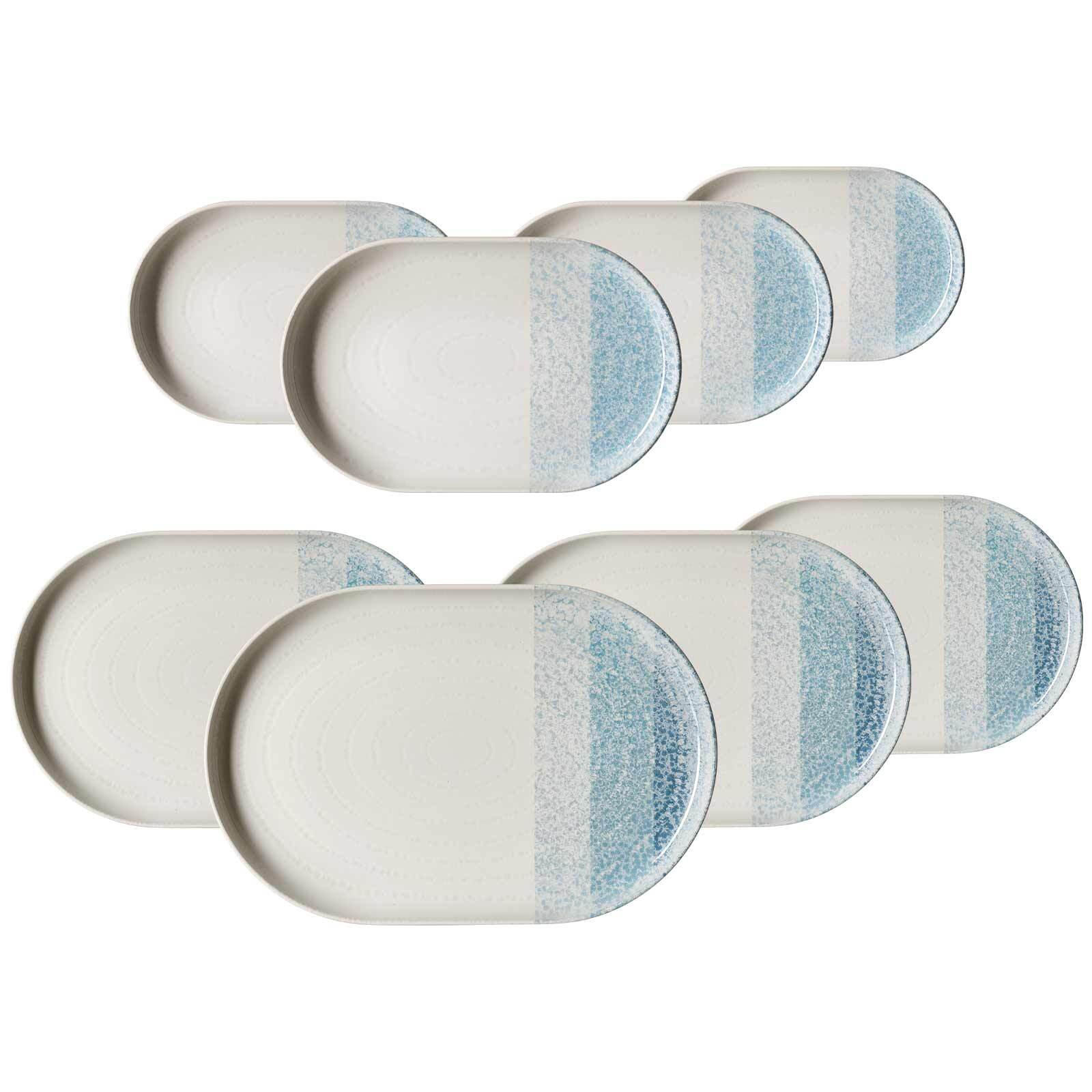 SERVIERPLATTEN Trio Blau 8er Set - Blau, Keramik (2/2/2cm) - Ritzenhoff Breker
