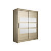 SCHWEBETÜRENSCHRANK Westa VII - Silberfarben/Sonoma Eiche, Holzwerkstoff/Metall (150/200/58cm) - MIRJAN24
