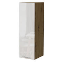 KÜCHENHÄNGESCHRANK W4/30 Essen Weiß Hochglanz / Eiche Artisan Matt 30 / 32,5 / 96cm - Weiß Hochglanz/Eiche Artisan, Holz/Holzwerkstoff (30/96/32.5cm) - Feldmann-Wohnen