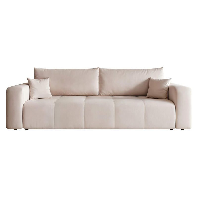 SCHLAFSOFA PEDRO mit Bettkasten Beige - Beige, Holzwerkstoff/Textil (244/79/93cm) - Idohome