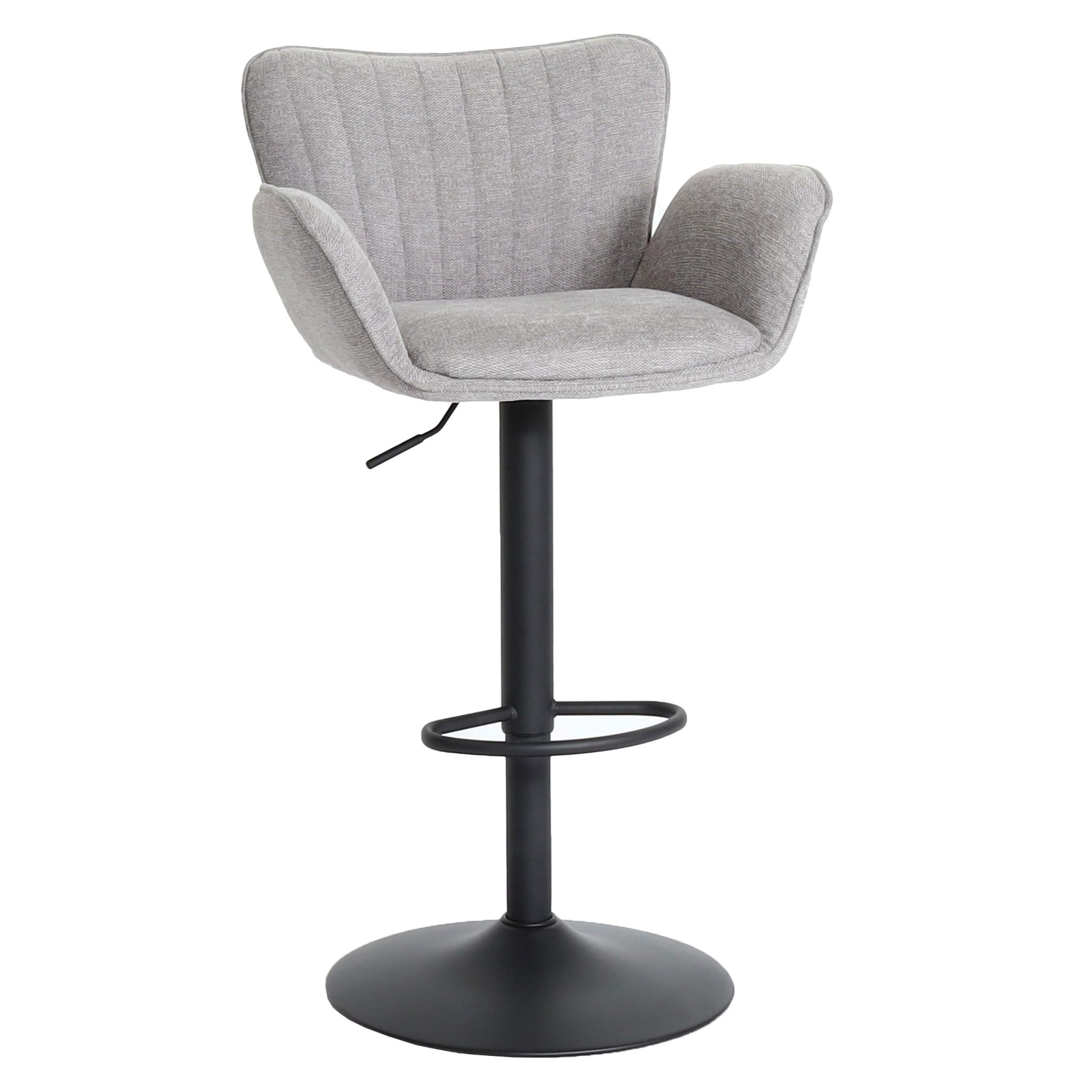 BARHOCKER Hellgrau - Hellgrau, Textil (50/110/45cm) - MCW