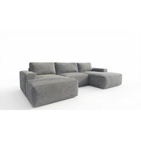 ECKSOFA EINAR 362 cm x 170 cm – Stoff: ZOOM 20 Farbe: Grau - Grau, Textil (362/170cm) - A&J MöbelLand