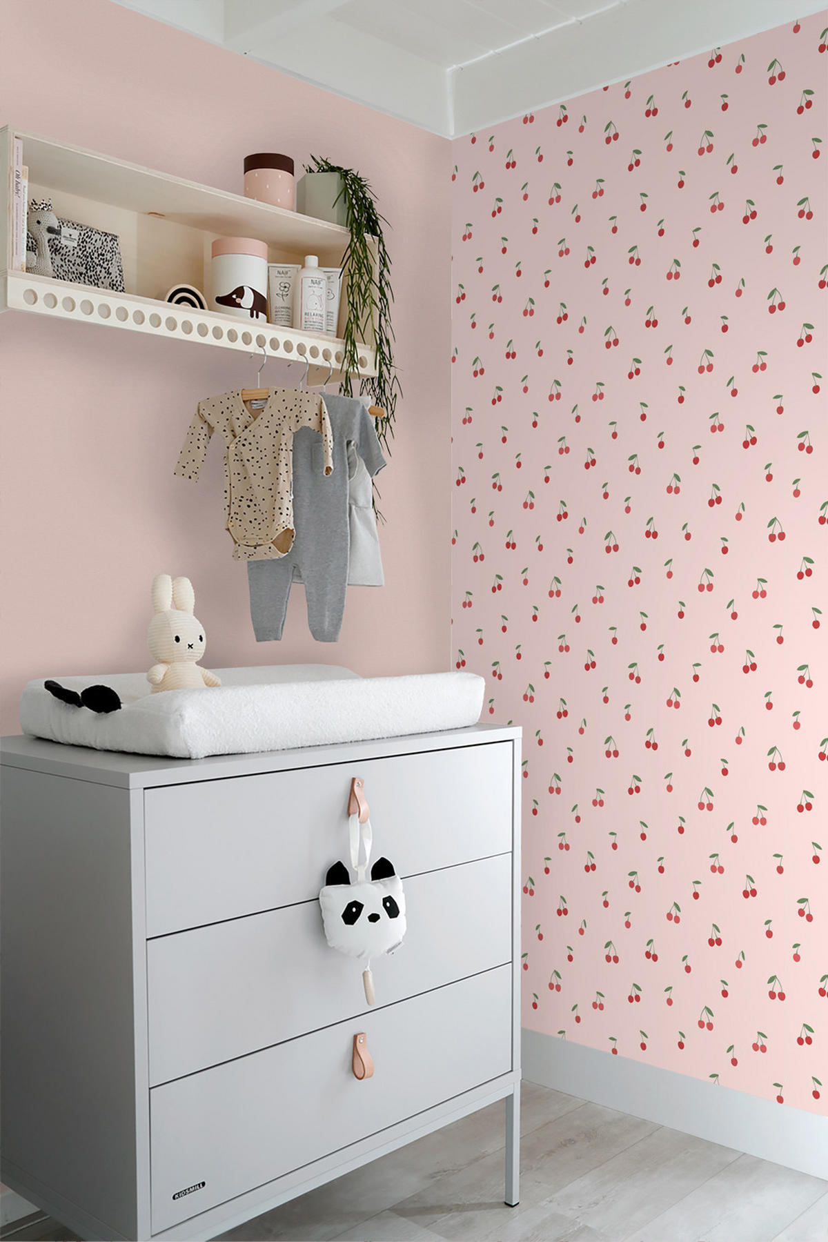 TAPETE Kirschen 50 x 900 cm - Pink, Papier (50/0.1cm) - ESTAhome