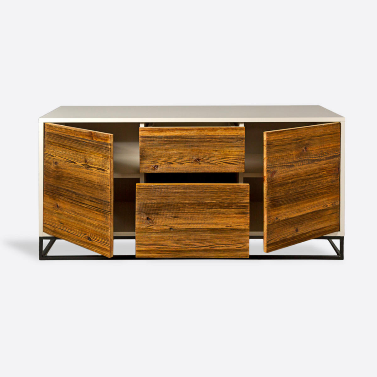 TV-SCHRANK/KOMMODE aus Massivholz für das Wohnzimmer ADEO - Eichefarben, Holz (130/60/40cm) - Rawood Furniture