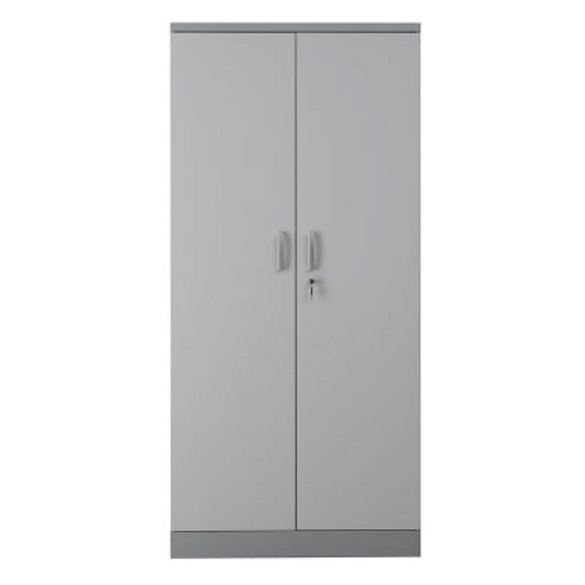 AKTENSCHRANK Beetle 4 Fachböden 195x92x42 cm Silber & Grau - Grau, Metall (92/195/42cm)