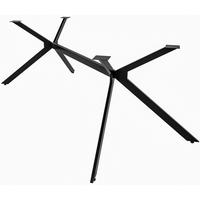 TISCHBEIN eckig 195/133/72 cm Metall schwarz - Schwarz, Metall (195/72/133cm) - CLP