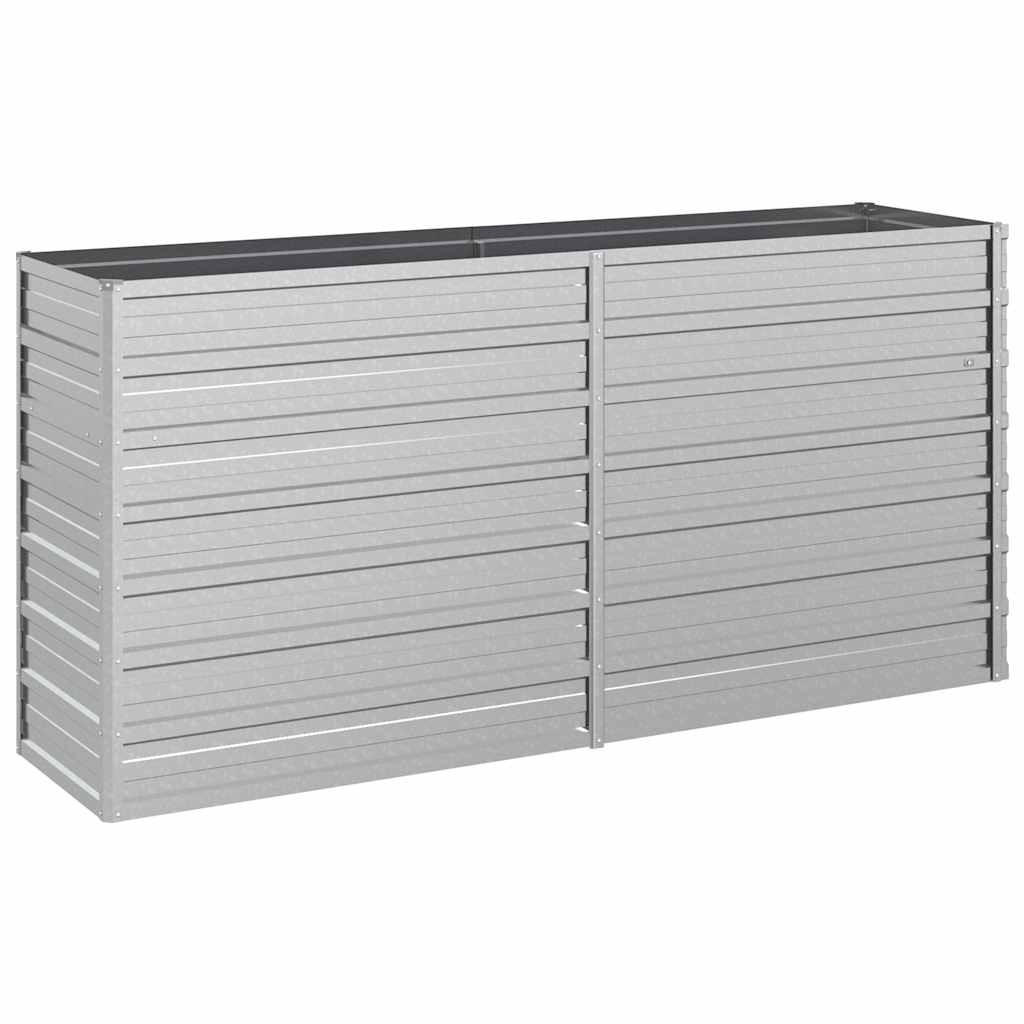 GARTEN-HOCHBEET 160x40x77 cm Verzinkter Stahl Silber - Silberfarben, Metall (160/77/40cm)