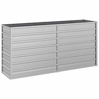 GARTEN-HOCHBEET 160x40x77 cm Verzinkter Stahl Silber - Silberfarben, Metall (160/77/40cm)