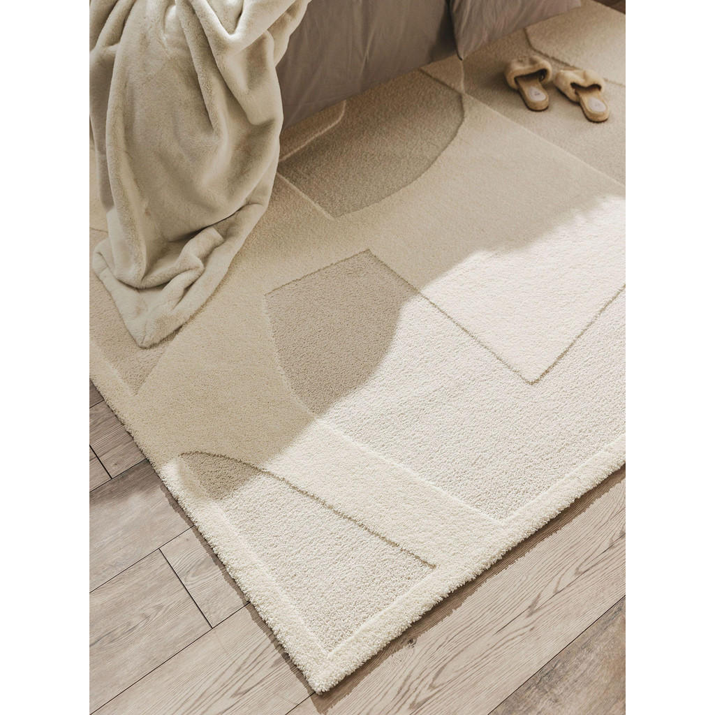 Thumbnail - benuta Nest Teppich, Creme, Textil, Abstrakt, Rechteckig, 160x230 cm, Oeko-Tex® Standard 100, wasserabweisend, Teppiche ...