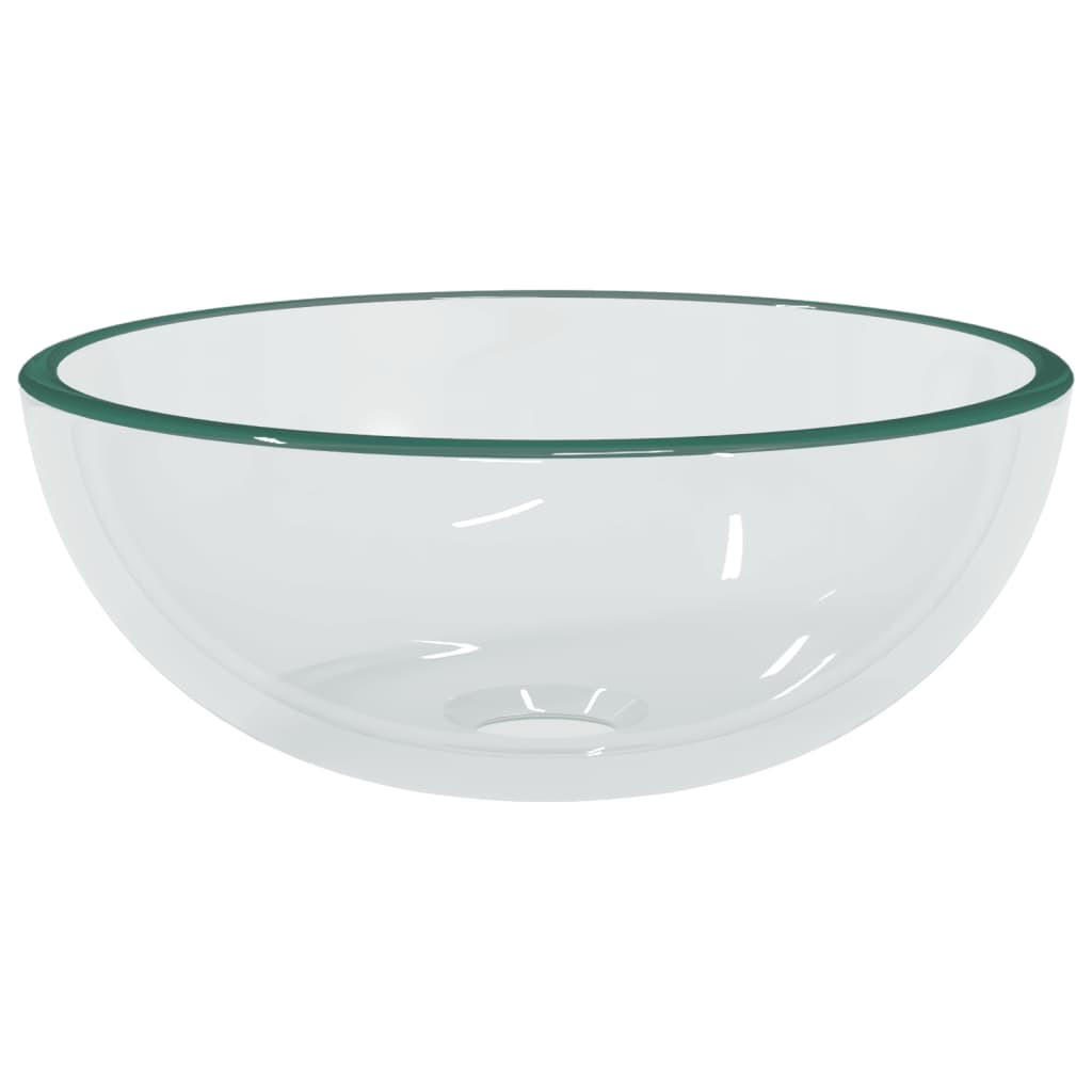 WASCHBECKEN 30/12 cm aus Hartglas Transparent - Transparent, Glas (30/12/30cm) - vidaXL