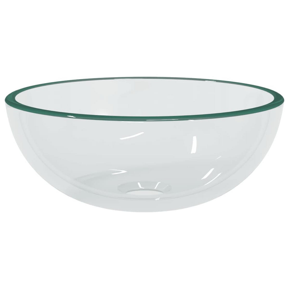 WASCHBECKEN 30/12 cm aus Hartglas Transparent - Transparent, Glas (30/12/30cm) - vidaXL