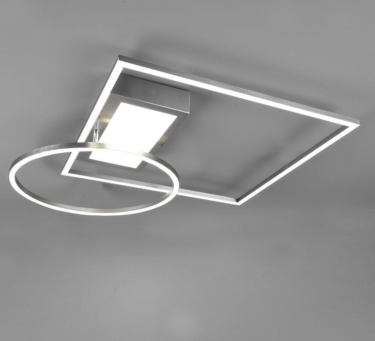 LED DECKENLEUCHTE Silber matt - Silberfarben, Metall (86/64/9cm)