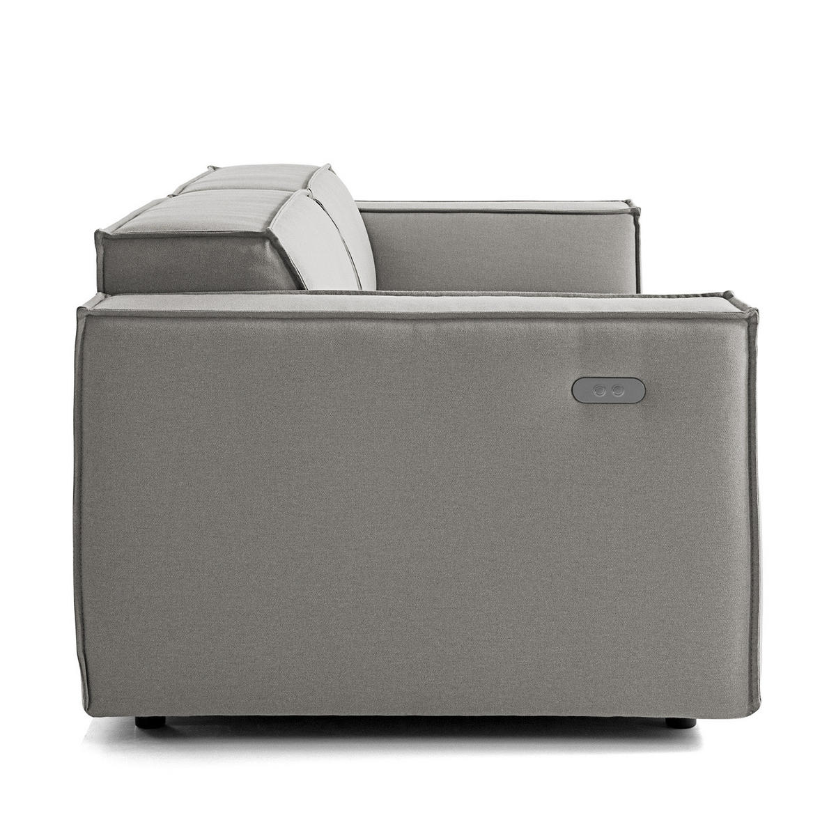 2,5-SITZER SOFA - Graubraun, Textil (223/70/96cm) - home24