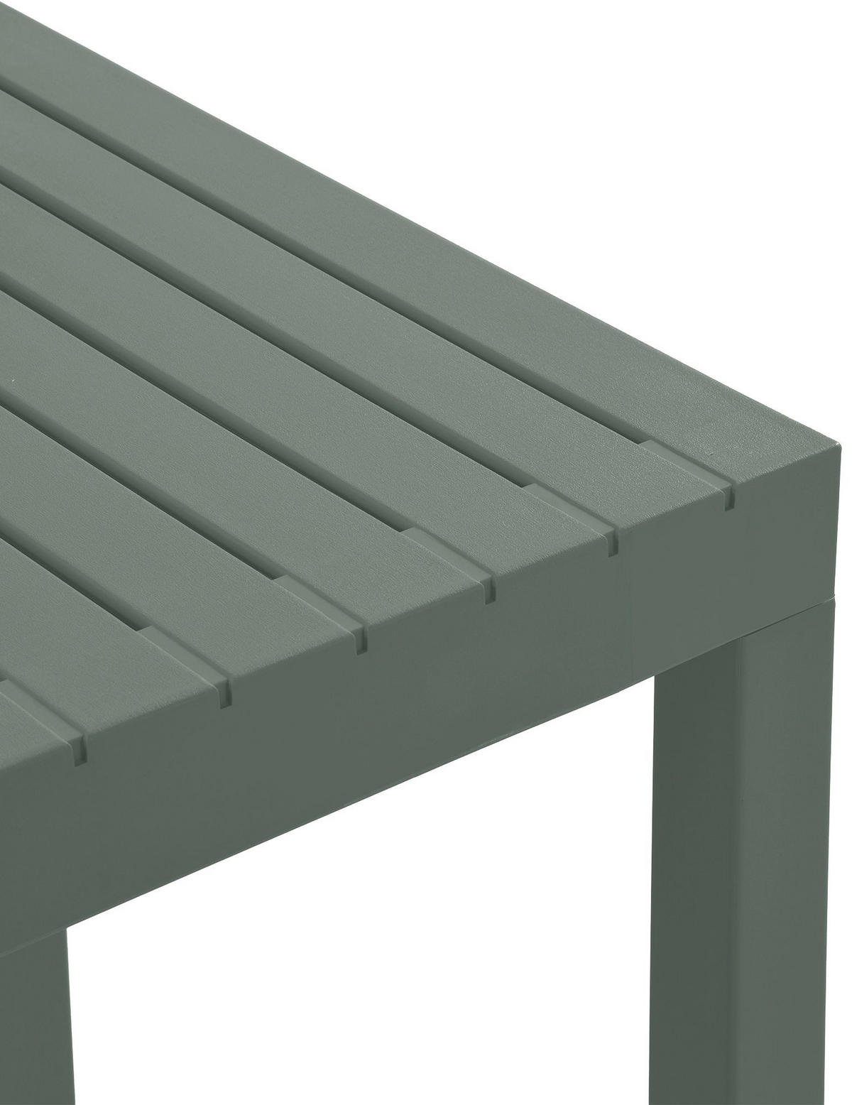 GARTENTISCH eckig 73/73/75 cm Kunststoff Oliv - Olivgrün, Kunststoff (73/73/75cm) - CLP