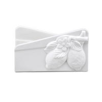 SERVIETTENHALTER 2er Set "Portatovaglioli Limoni" Fattoria 16 x10 cm - Weiß, Keramik (16/16cm) - La Porcellana Bianca