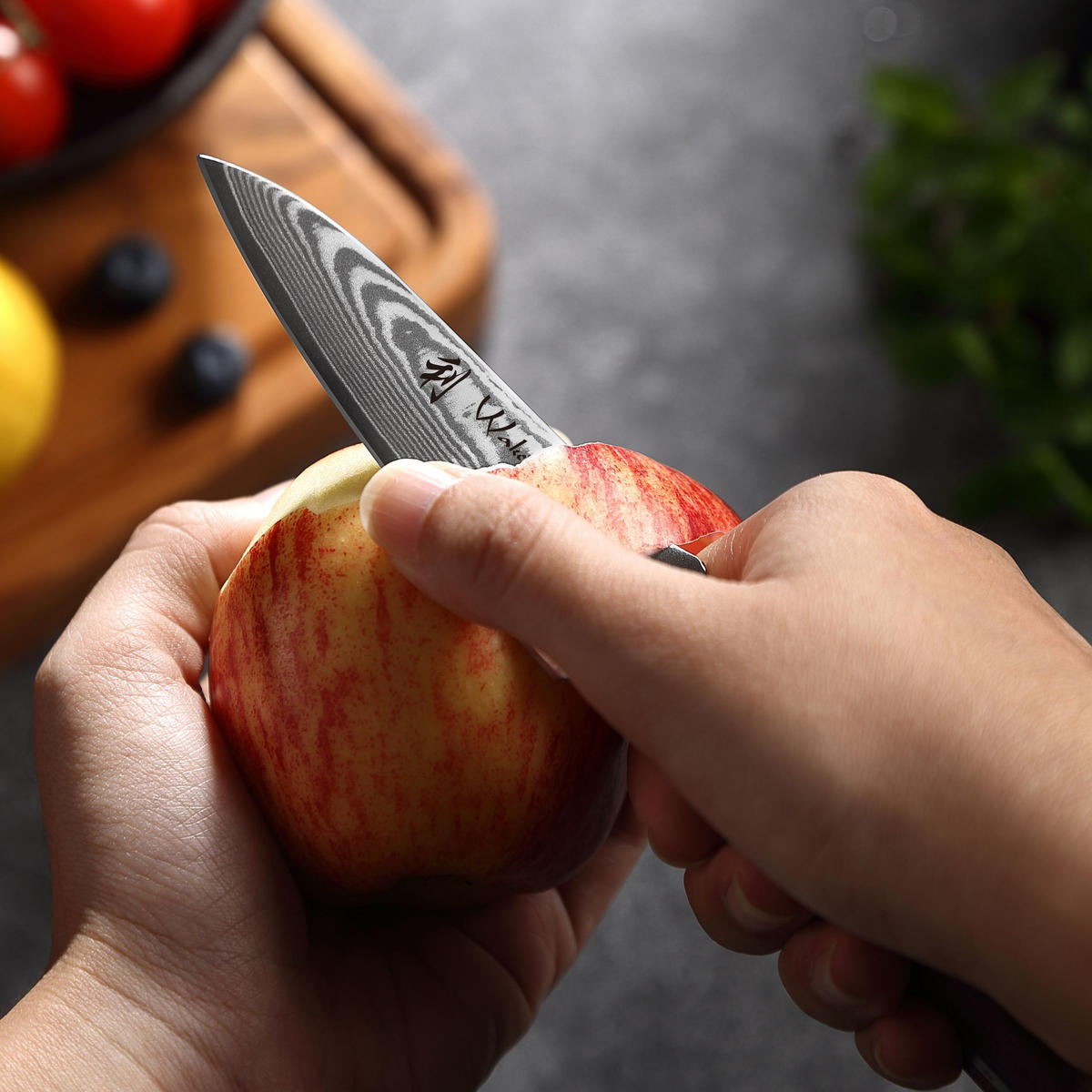 OFFICEMESSER 8 cm - Nussbaumfarben, Holz/Metall (21cm) - Wakoli