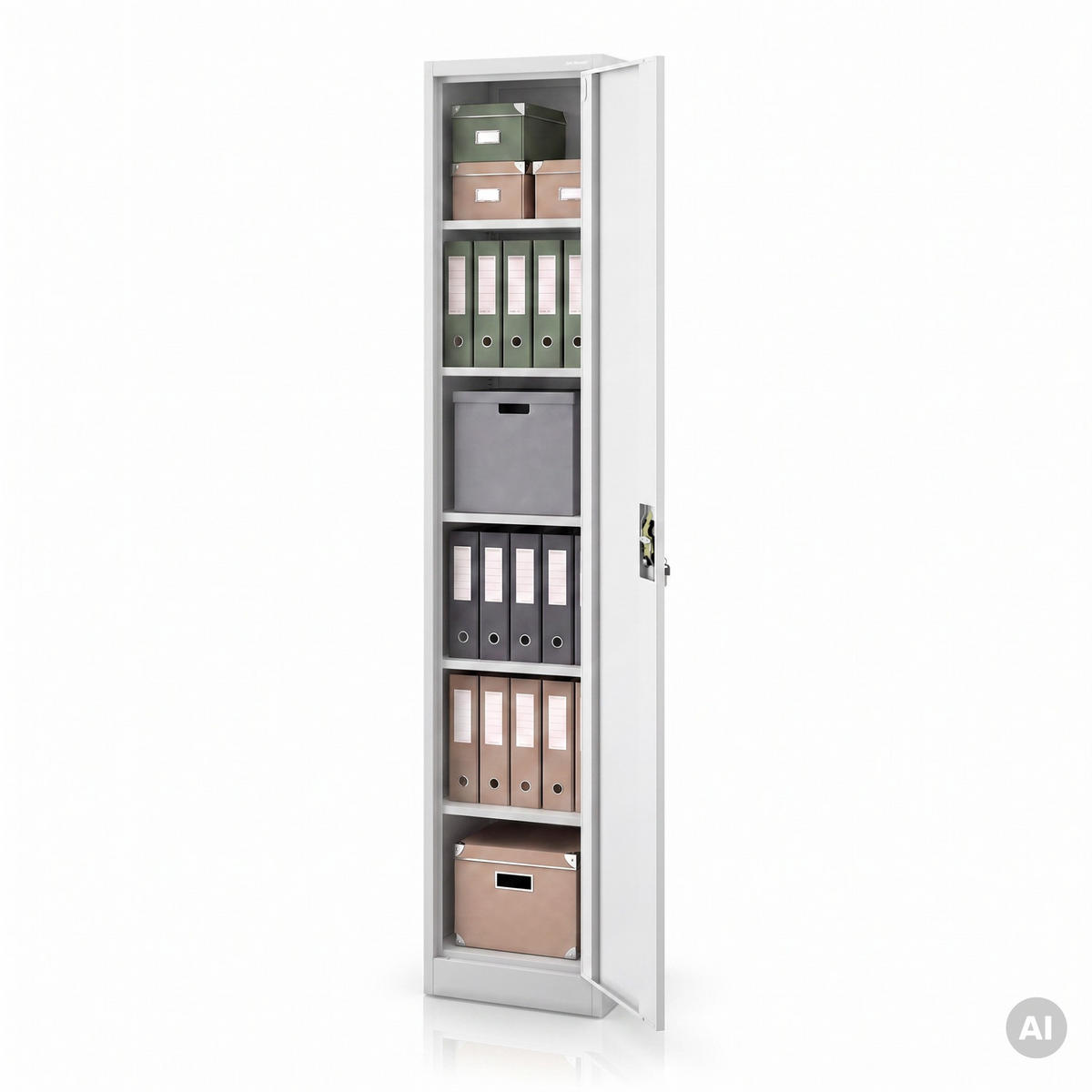 AKTENSCHRANK ALEX 220 - Grau, Metall (45/220/40cm) - Jan Nowak