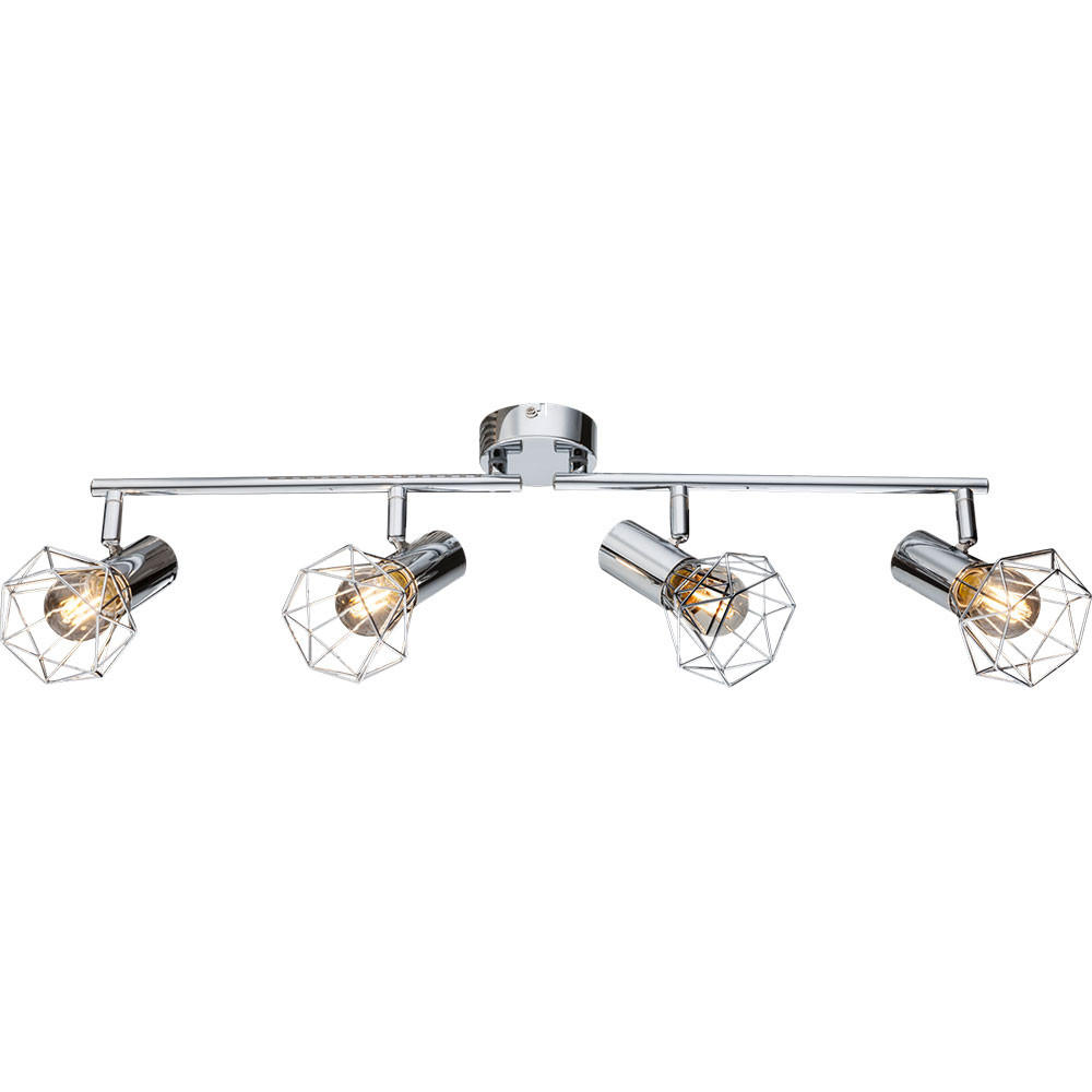 DECKENLEUCHTE Metall Silber XARA I - Silberfarben, Metall (60/9.3/15cm) - Globo Lighting
