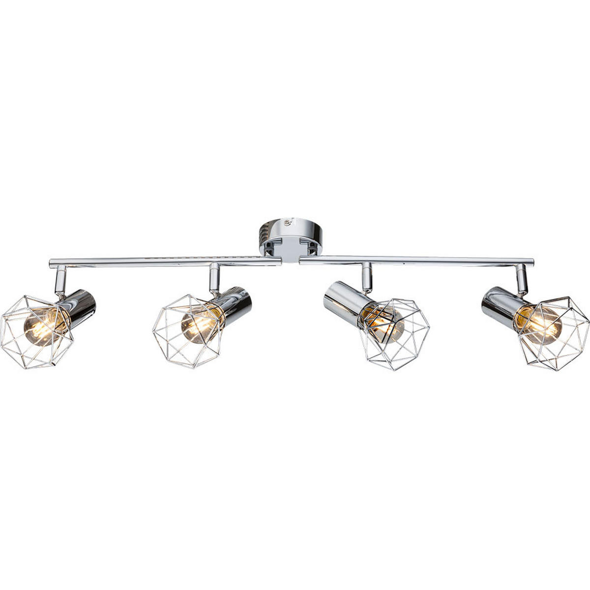 DECKENLEUCHTE Metall Silber XARA I - Silberfarben, Metall (60/9.3/15cm) - Globo Lighting