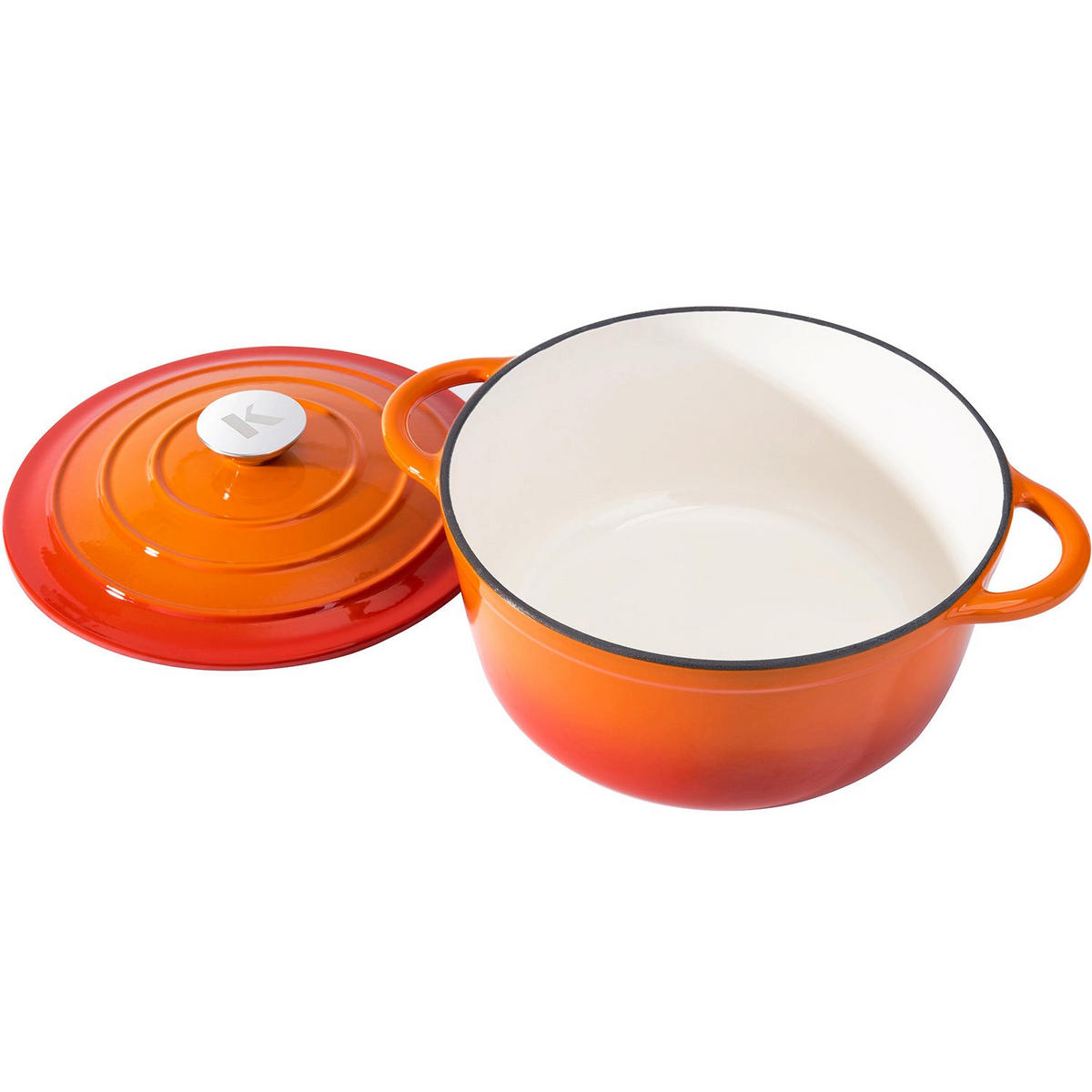 BRÄTER Gusseisen 5 L - Orange, Metall (33.5/26/17.5cm) - KLAMER