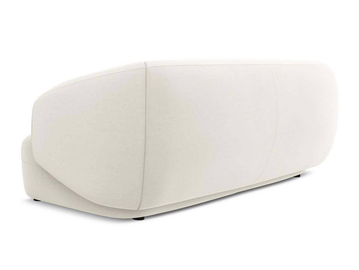 3-SITZER SOFA Samt Stoff Beige - Beige/Creme, Kunststoff/Textil (212/81/98cm) - Makamii