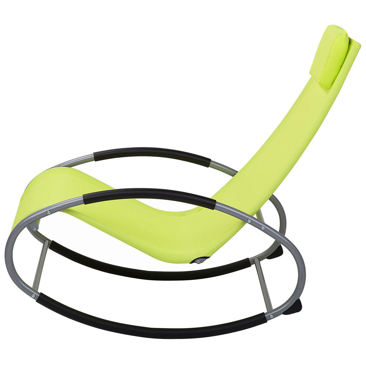 GARTENLIEGE Schaukelfunktion Grün Campo - Grün, Metall (62/88/107cm) - Beliani