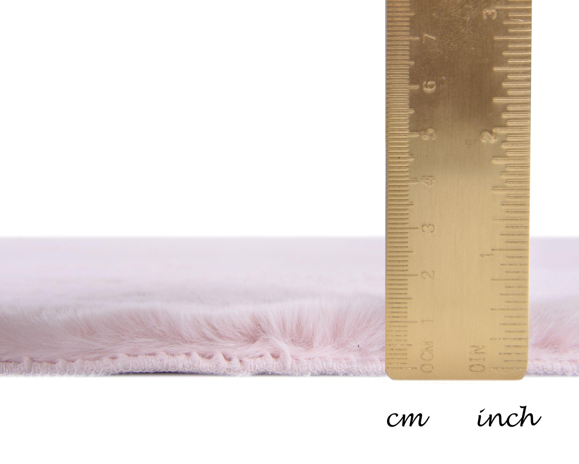 KUNSTFELLTEPPICH Sara 90x90 cm - Rosa, Textil (90/90cm) - Gino Falcone