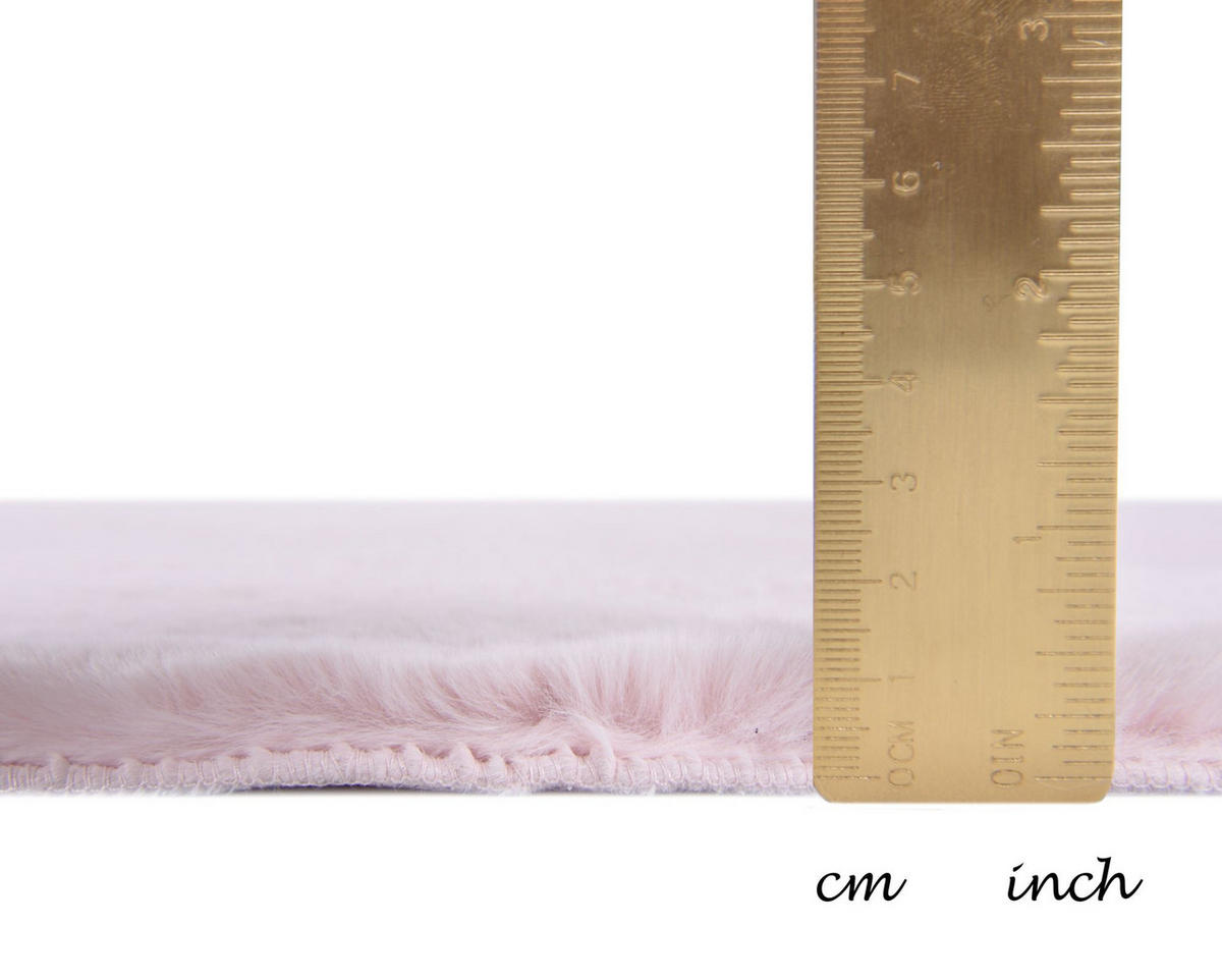 KUNSTFELLTEPPICH Sara 60x60 cm - Rosa, Textil (60/60cm) - Gino Falcone