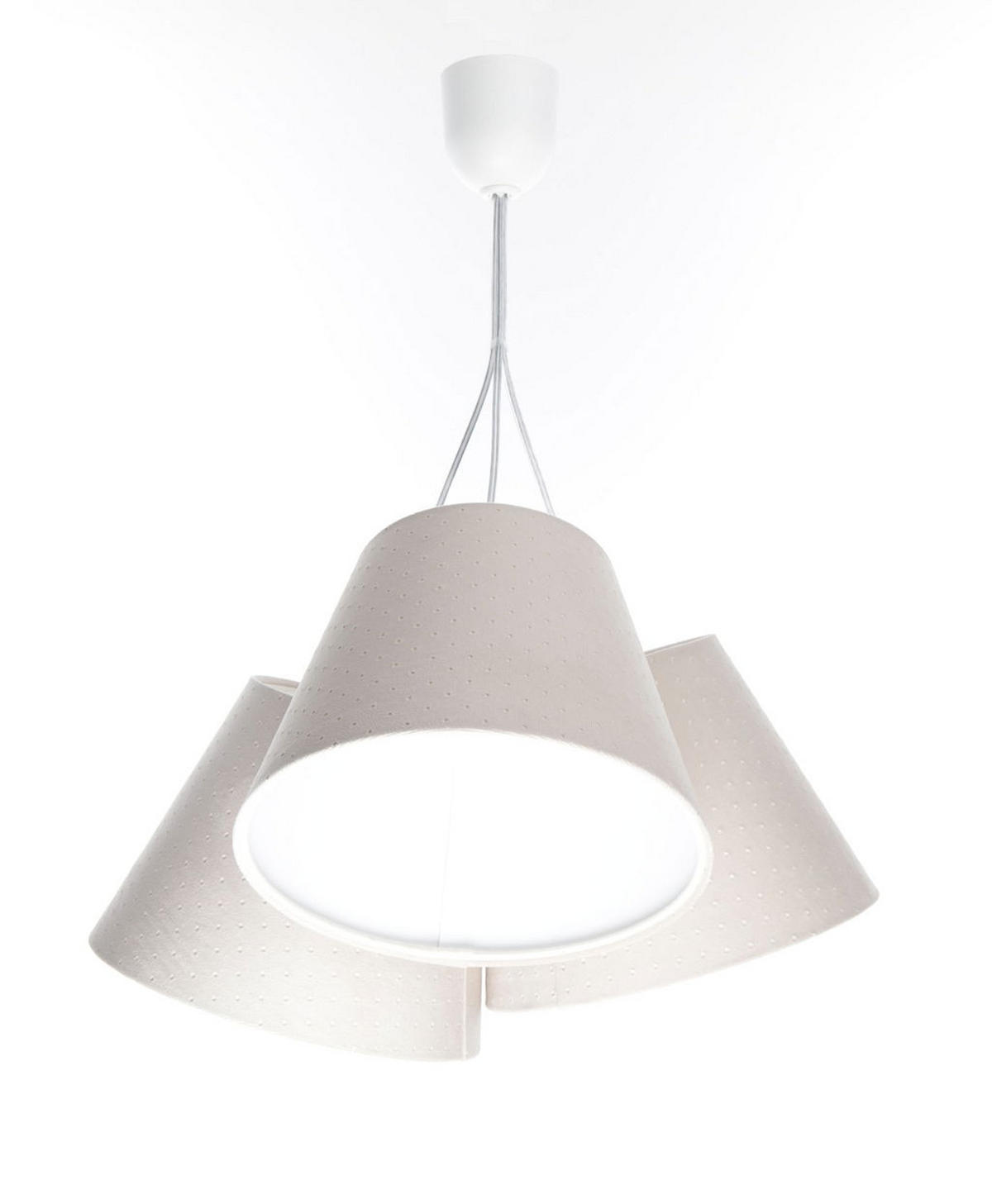 HÄNGELEUCHTE Weiß 26/19 cm - Beige, Kunststoff (26/0.8/19cm) - ONZENO