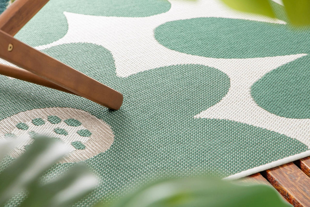 DESIGN Teppich für Innen und Außen grün - Grün, Textil (140/200cm) - AFK Living
