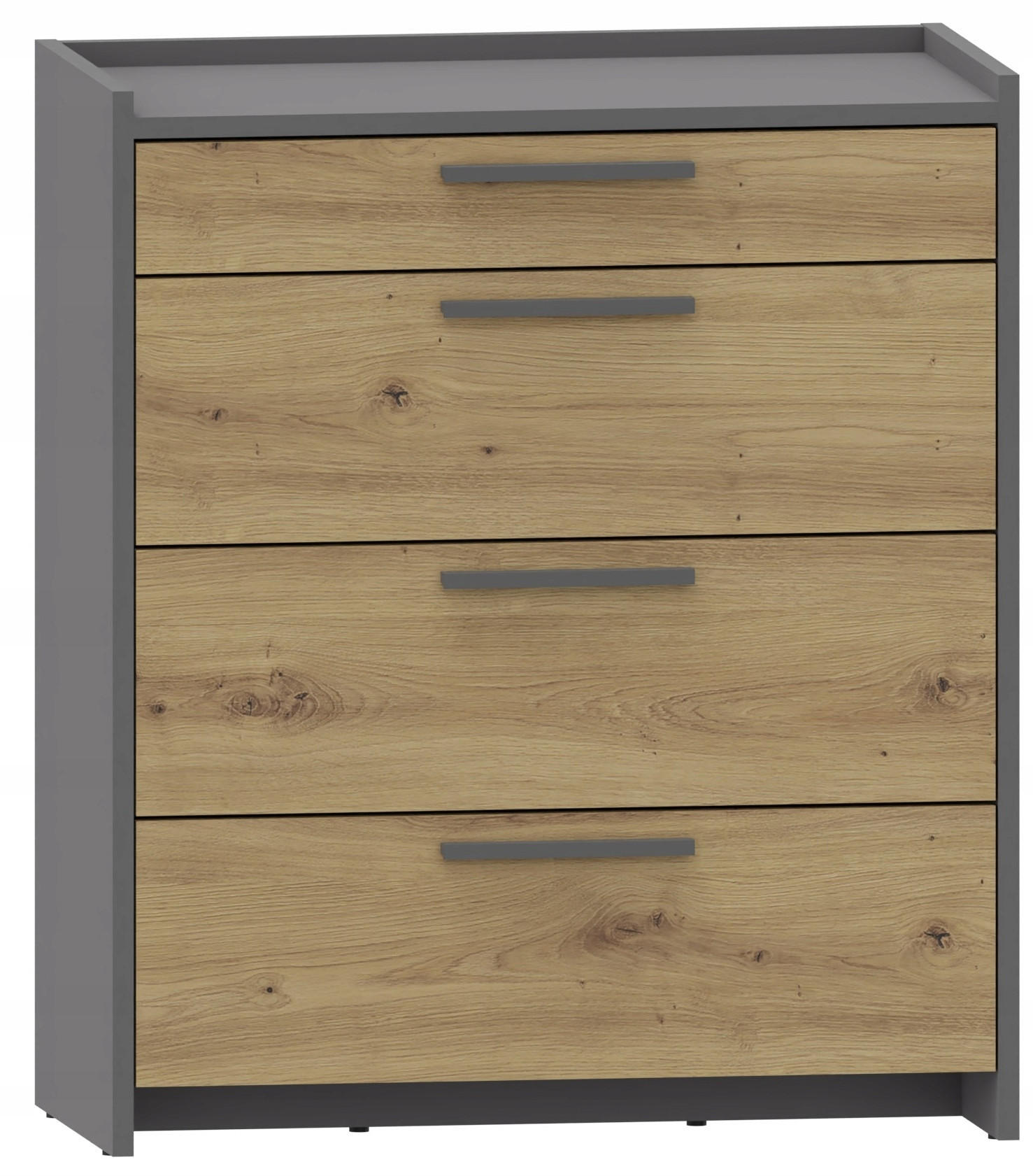 KOMMODE ALTIVO 3SW1SN Anthrazit Grau-Artisan Eiche 68,8/35,9/80,6 cm - Anthrazit/Eiche Artisan, Holzwerkstoff (68.8/80.6/35.9cm) - Matkam Möbel
