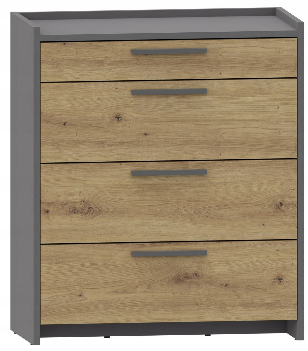 KOMMODE ALTIVO 3SW1SN Anthrazit Grau-Artisan Eiche 68,8/35,9/80,6 cm - Anthrazit/Eiche Artisan, Holzwerkstoff (68.8/80.6/35.9cm) - Matkam Möbel