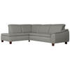 ECKSOFA mit Ottomane links Kaylil Flachgewebe hellgrau - Hellgrau, Kunststoff (187/247cm) - 58aufmkessel