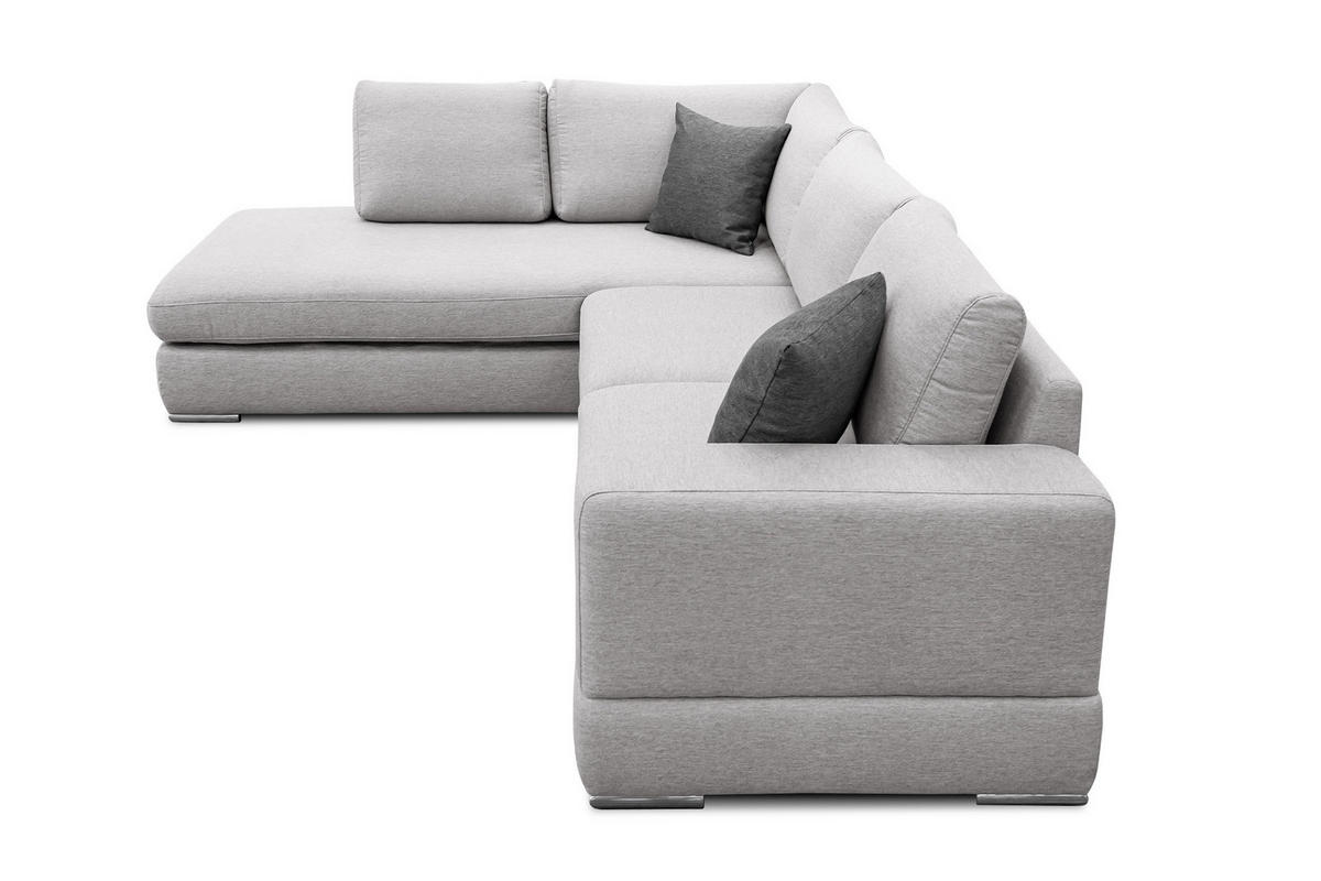 ECKSOFA OTTO 5-Sitzer, hellgrau - Hellgrau, Holzwerkstoff/Textil (219/279cm) - Courtois Laville
