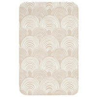 WC PŘEDLOŽKA Vlny - Textura - Béžová 50x80 cm - kašmírová, textil/plast (50/1cm) - OnlyWow