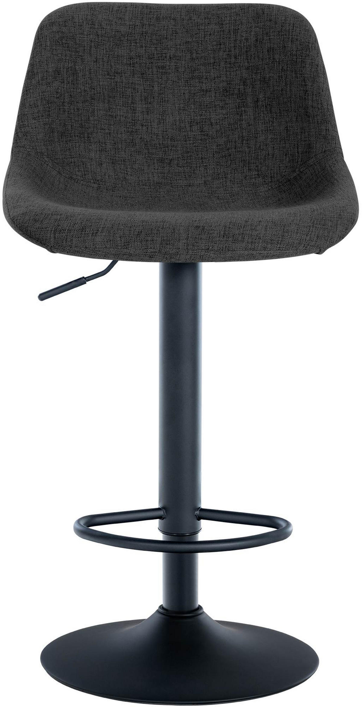 BARHOCKER 2er Set Lotus Stoff schwarz - Schwarz, Textil/Metall (43/103/49cm) - TPFLiving