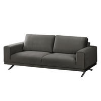 2,5-SITZER SOFA - Samt - Grau, Textil (216/81/89cm) - home24