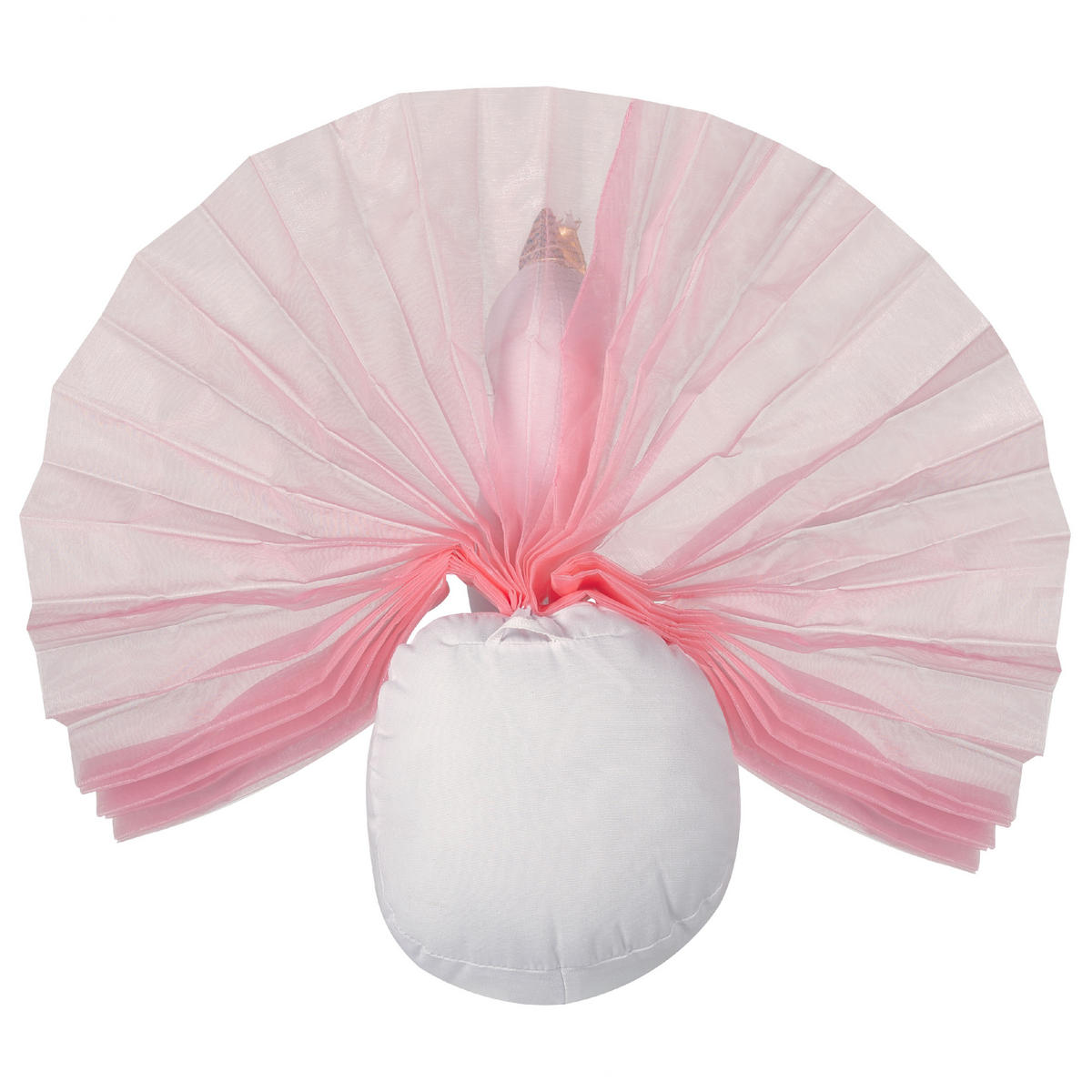 WANDDEKORATION cremeweiß/rosa Odetta - Weiß, Textil (22/32/15cm) - Beliani