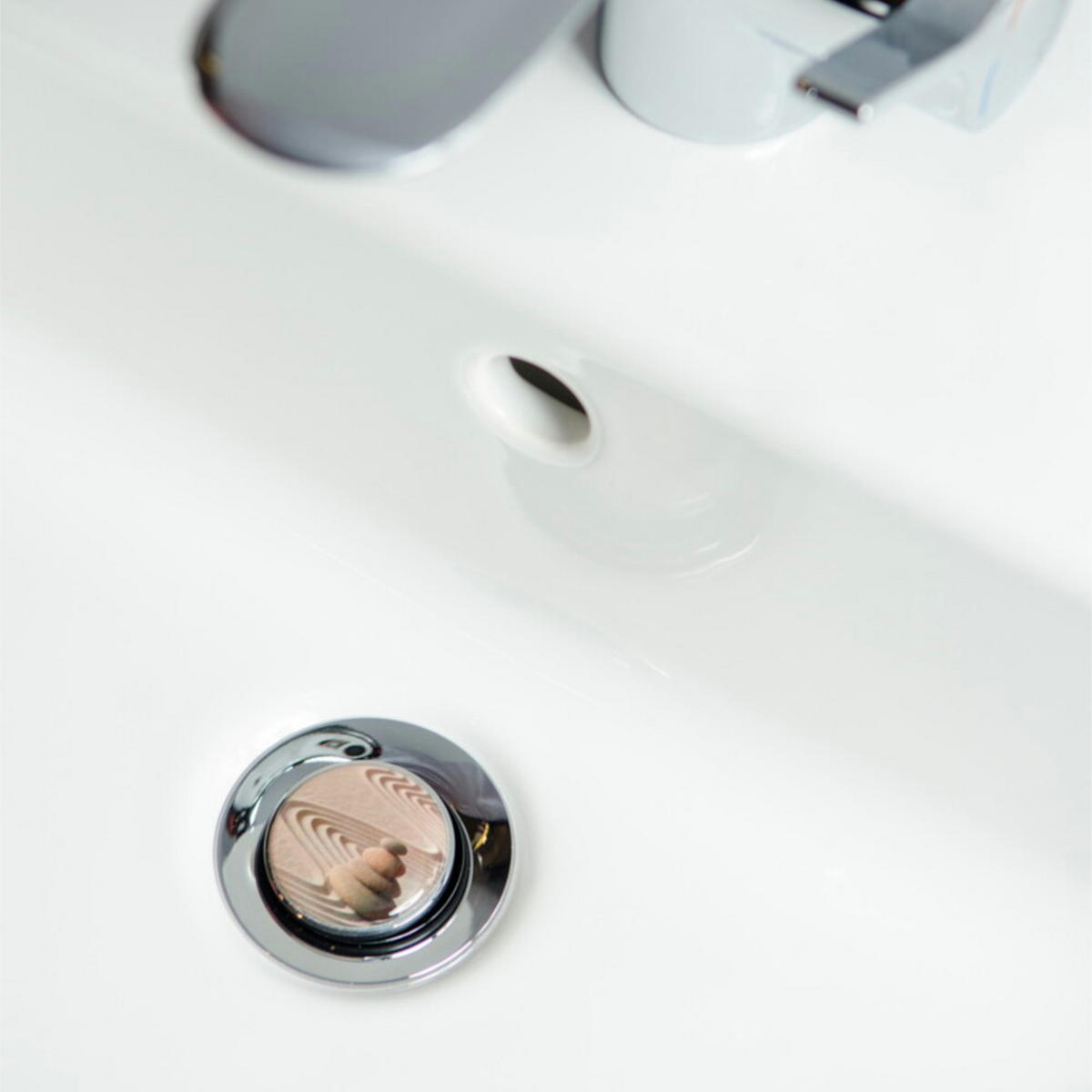 WASCHBECKENSTÖPSEL Zen - Braun, Kunststoff/Metall (4/7/7cm) - Sanilo