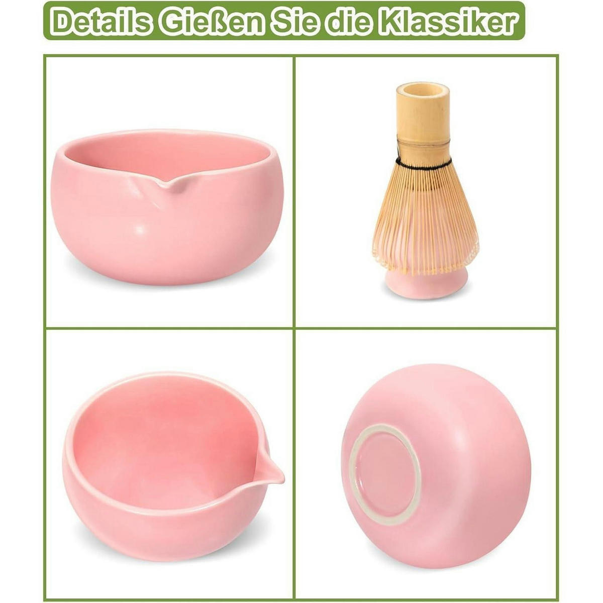 MATCHA Set 6-teiliges Set Rosa - Rosa, Keramik (130/115/182cm)
