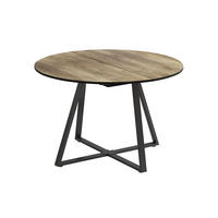 BLAGOVAONSKI STOL Loyd Rustikalni Hrast/Crna 120 x 120 + Izvlačno - crna/divlji hrast, drvni materijal (120/120/75.8cm) - Vicco
