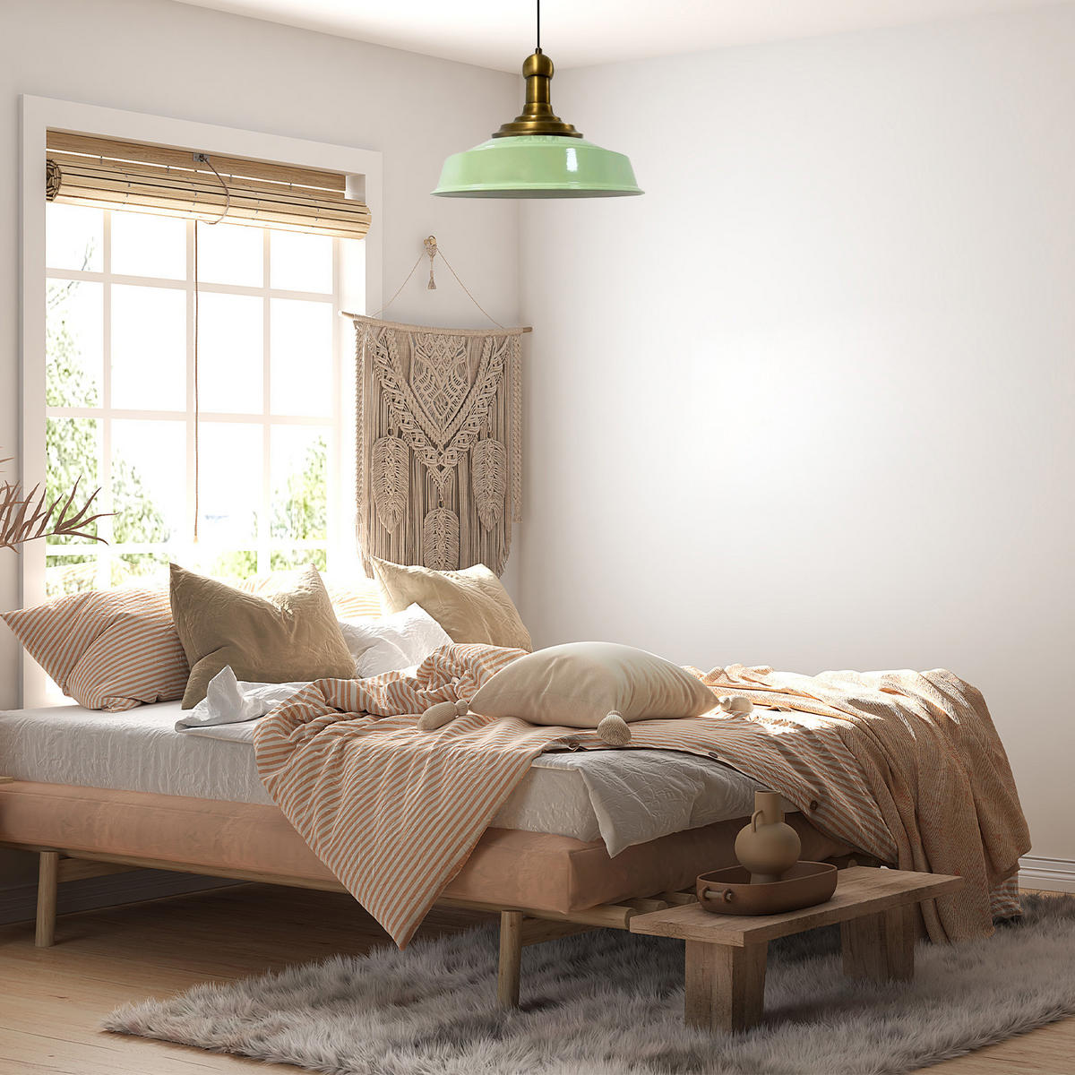 KÜCHENLAMPE Asletl Long-Knob 40/30 cm - Mintgrün, Metall (40/30cm) - Bamyum