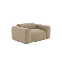 SESSEL Bouclé-Stoff Taupe 130cm - Taupe, Textil (130/67/97cm) - Sia Home