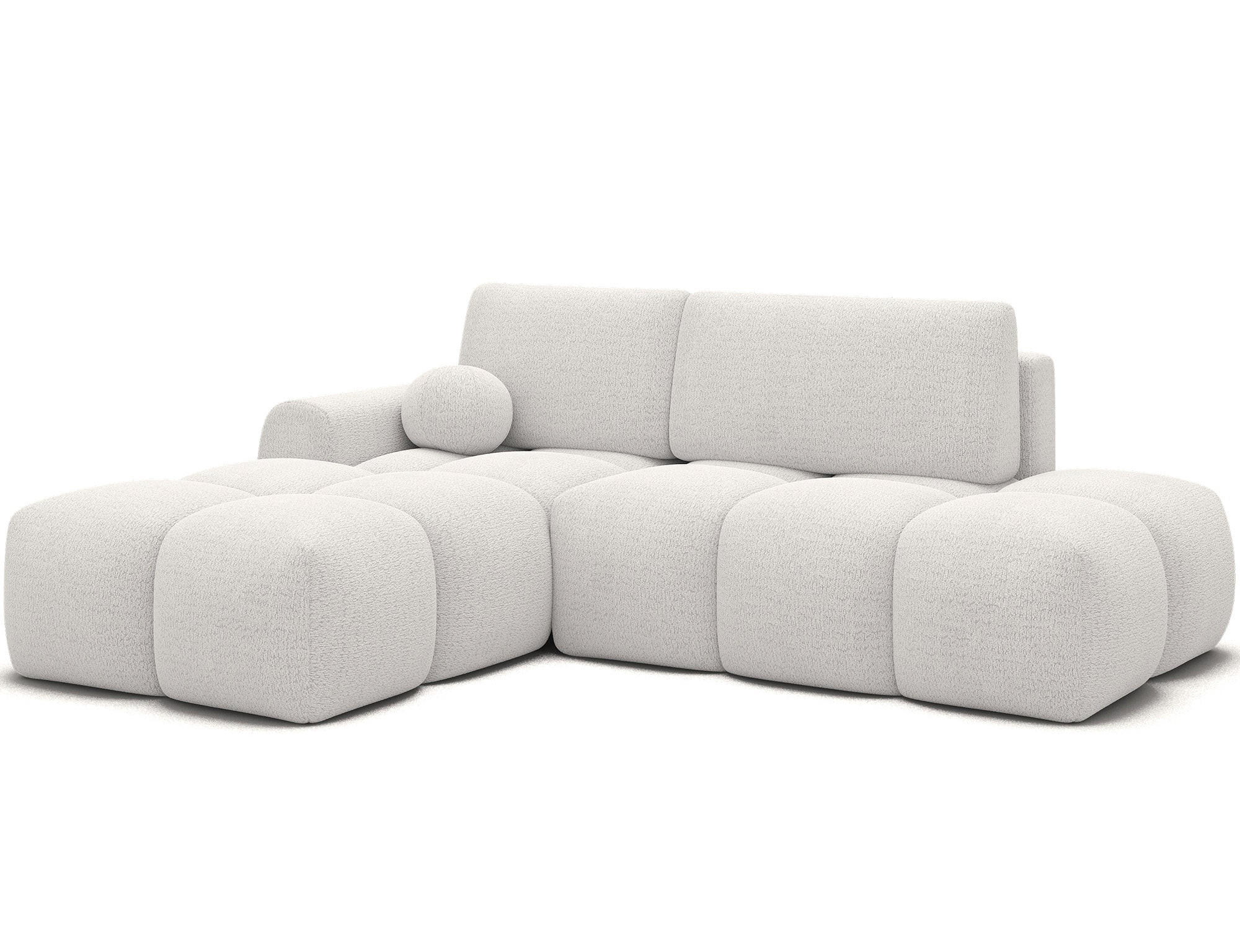 ECKSOFA VITTARIO mit Schlaffunktion & Bettkasten – Modernes L-Sofa 227 cm, inklusive Kissen - Weiß, Kunststoff (227/95cm) - Wohnideebilder