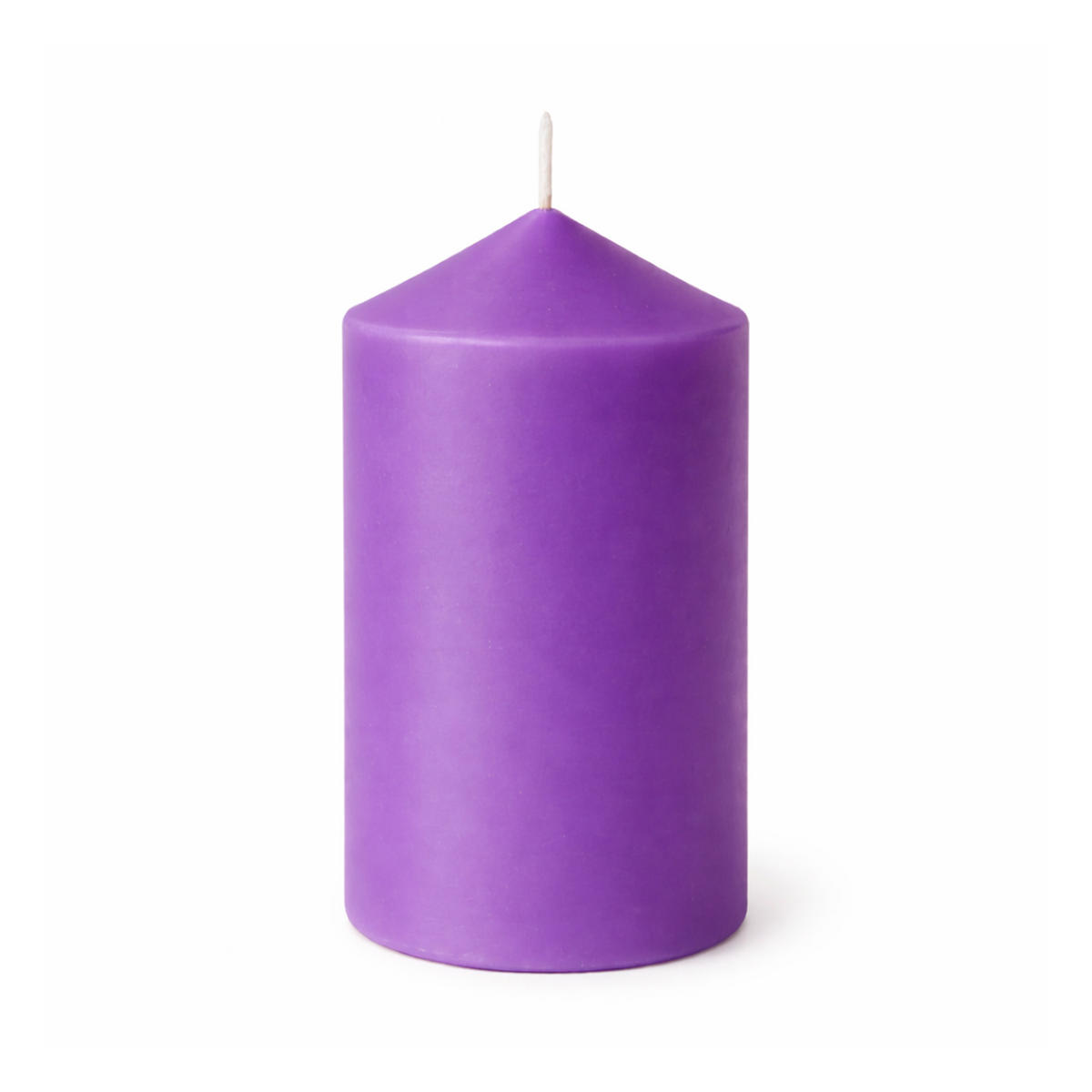 STUMPENKERZEN (2er Pack) Ø6cm x 10cm - Lila - Lila, Naturmaterialien (10cm) - HS Candle